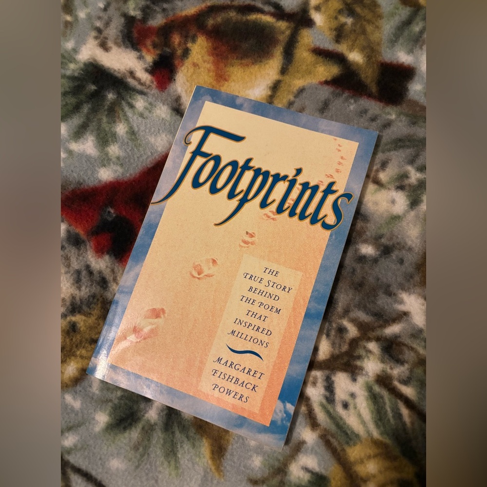 Footprints Book with Blue and Yellow Cover